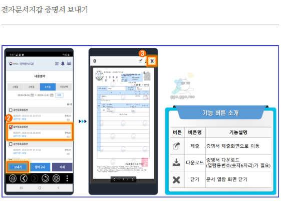 전자증명서! 편리합니다. 이미지 3