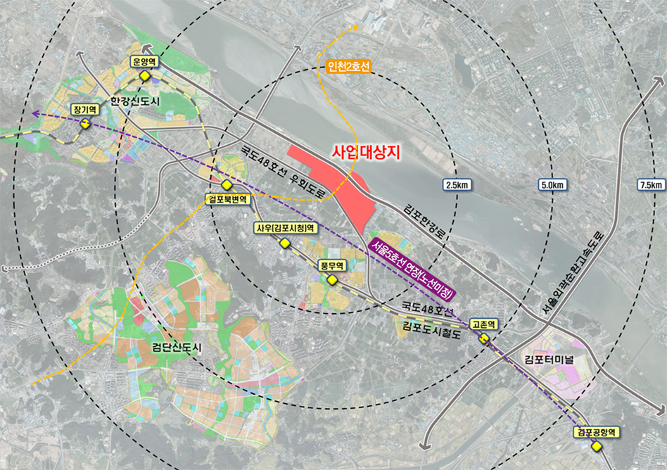 김포한강시네폴리스 일반산업단지 위치도 이미지